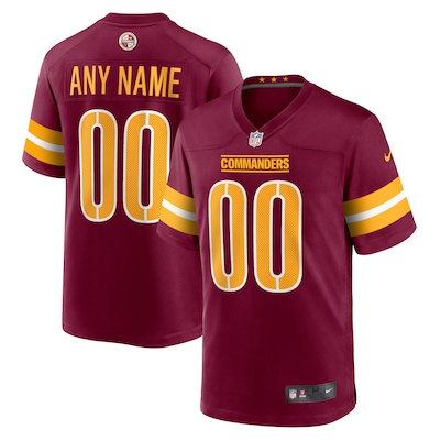 Men's Nike Burgundy Washington Commanders Game Custom Player Jersey